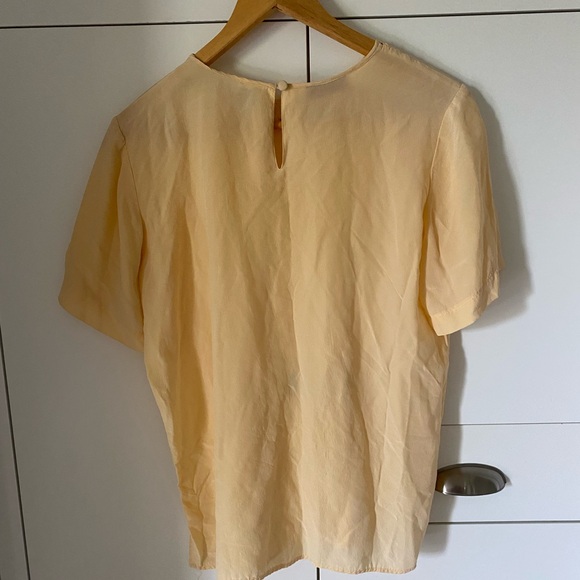 Vintage Silk S blouse Stunt Collections Peach short sleeve top - Picture 5 of 6